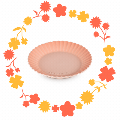 Le Creuset Gerbera Plate Peche 19cm